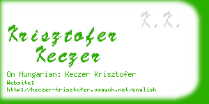krisztofer keczer business card